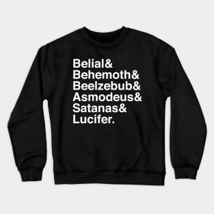 HELLvetica - Occult Goth - Devil Names Crewneck Sweatshirt